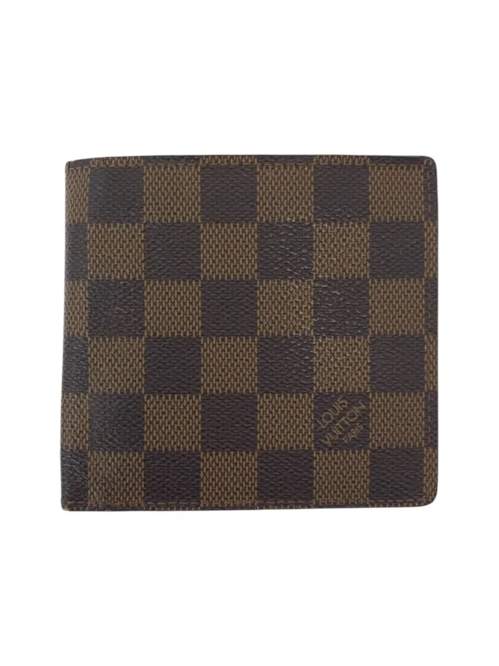 Louis Vuitton Damier Portefeuille Marco Brown Dark Fold Wallet Compact